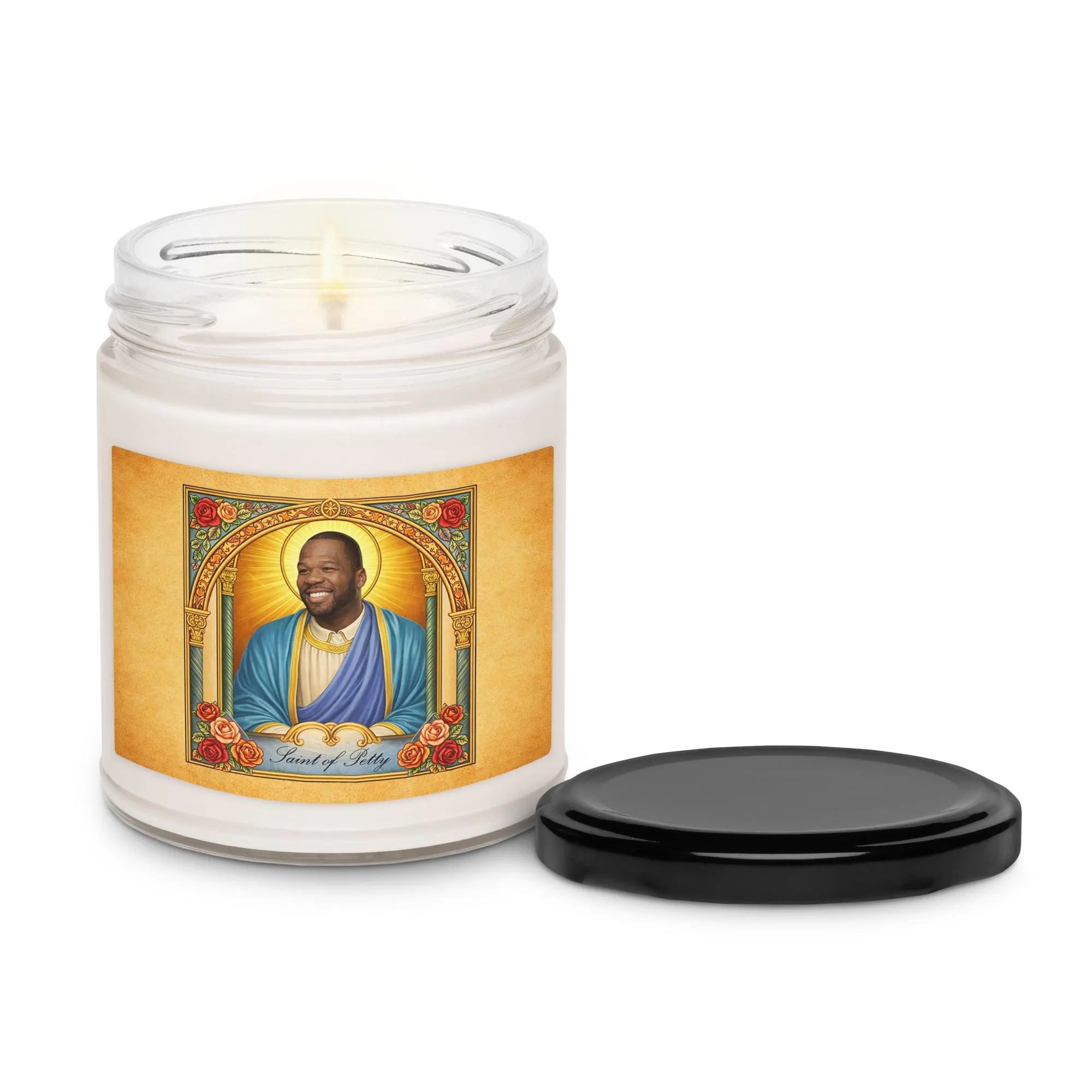 Patron Saint of Petty Soy Candle – Funny Gift for Friends – Clean Scented Candle – Pop Culture Home Decor
