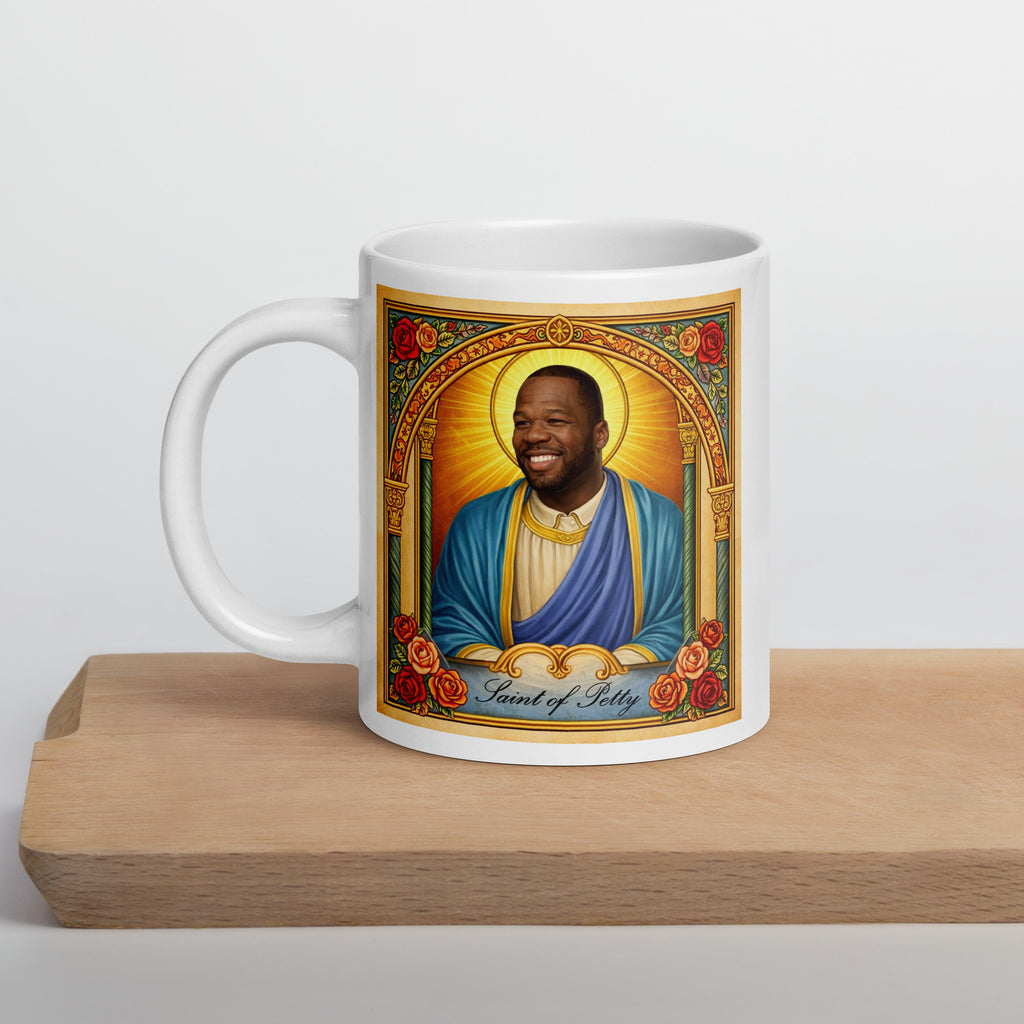 Patron Saint of Petty Mug – 20oz Ceramic Petty Meme Mug – Funny Gift Cup – Holy Shade Coffee Mug – Patron Saint of Petty