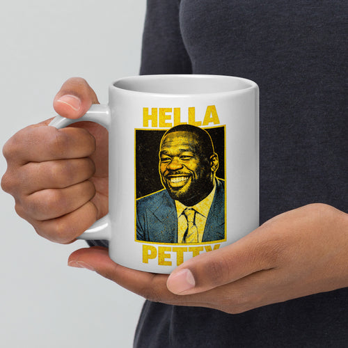 Hella Petty Coffee Mug – Funny Tea-Sipping Meme Mug – 20oz Savage Petty Cup – Sarcastic Pop Culture Gift Mug