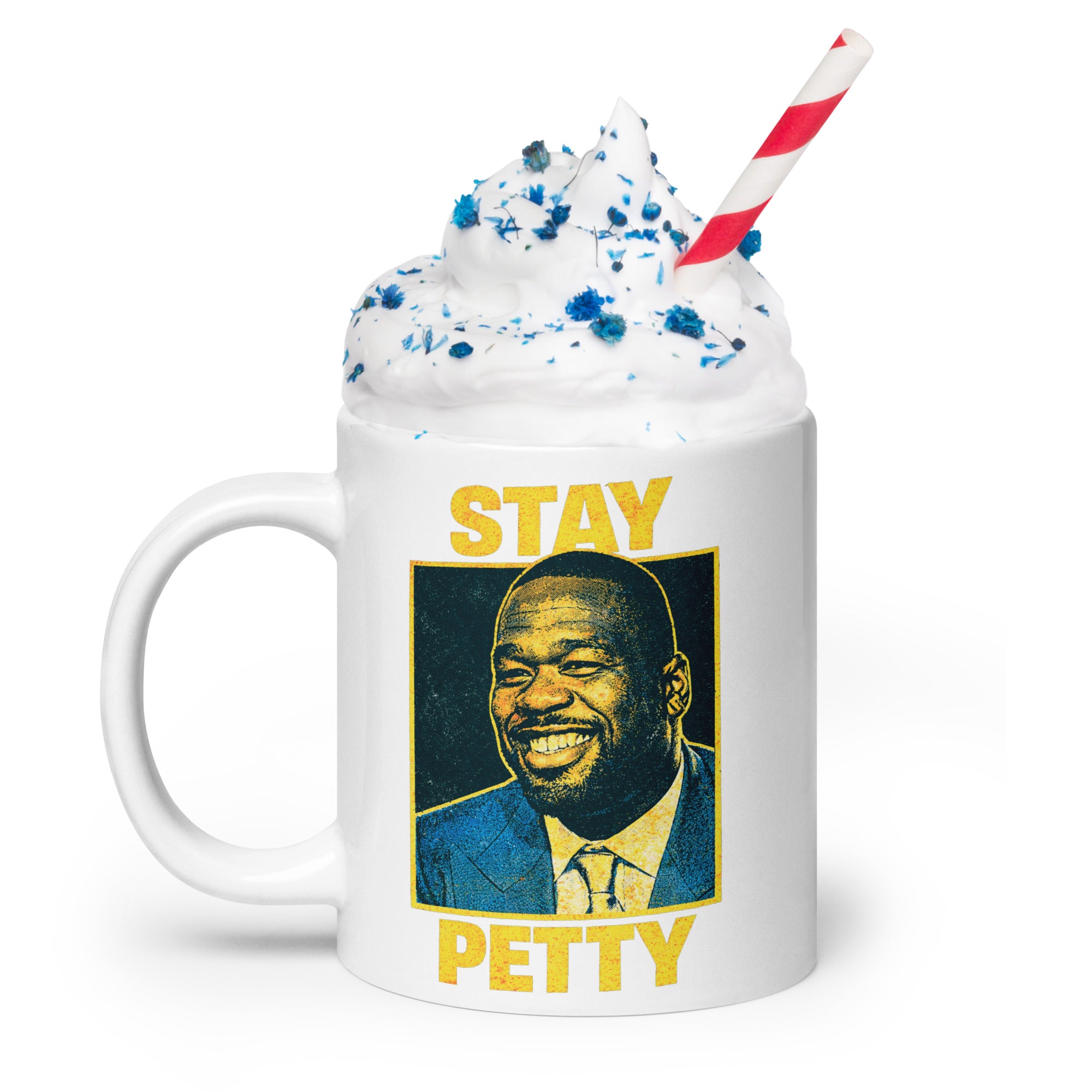 Stay Petty Coffee Mug – 20oz Sarcastic Meme Mug – Funny Gift Cup – Savage Quote Mug – Tea Sipping Mug for Petty Queens