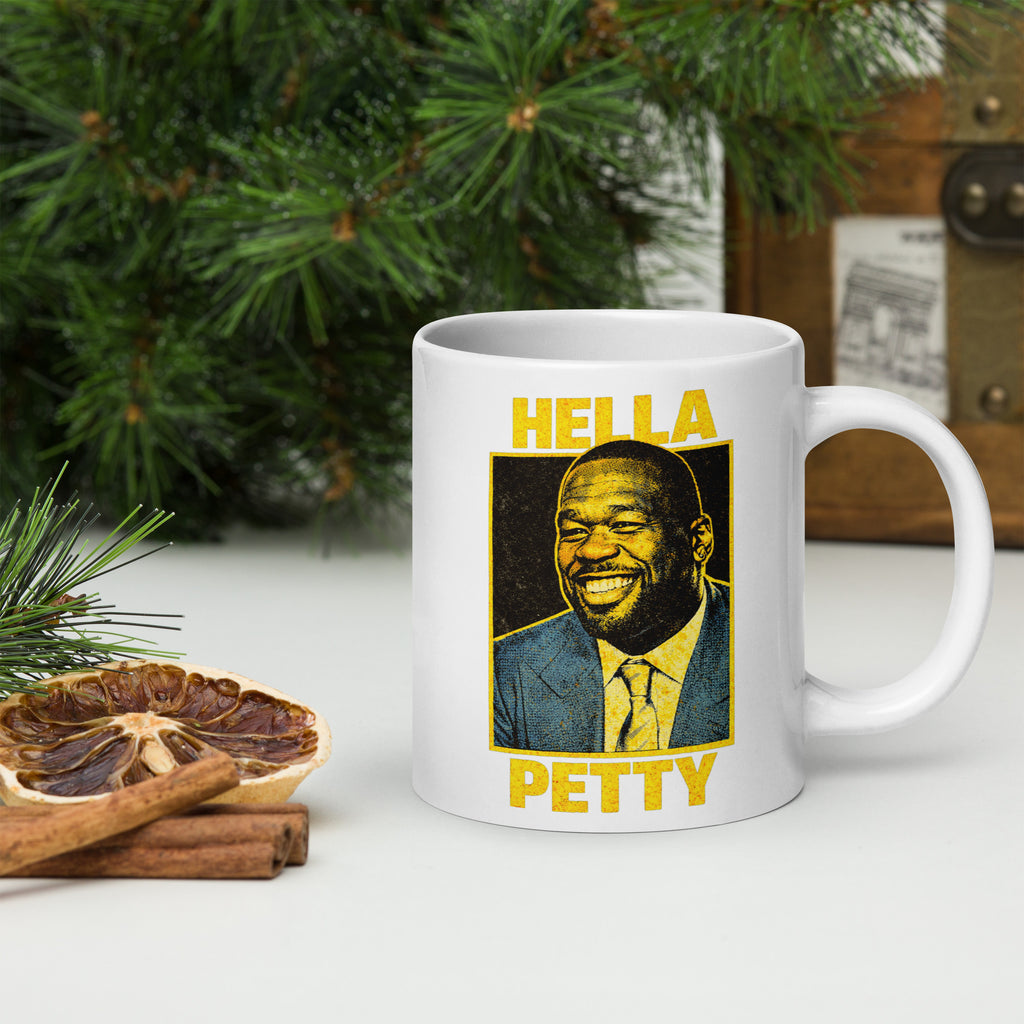 Hella Petty Coffee Mug – Funny Tea-Sipping Meme Mug – 20oz Savage Petty Cup – Sarcastic Pop Culture Gift Mug
