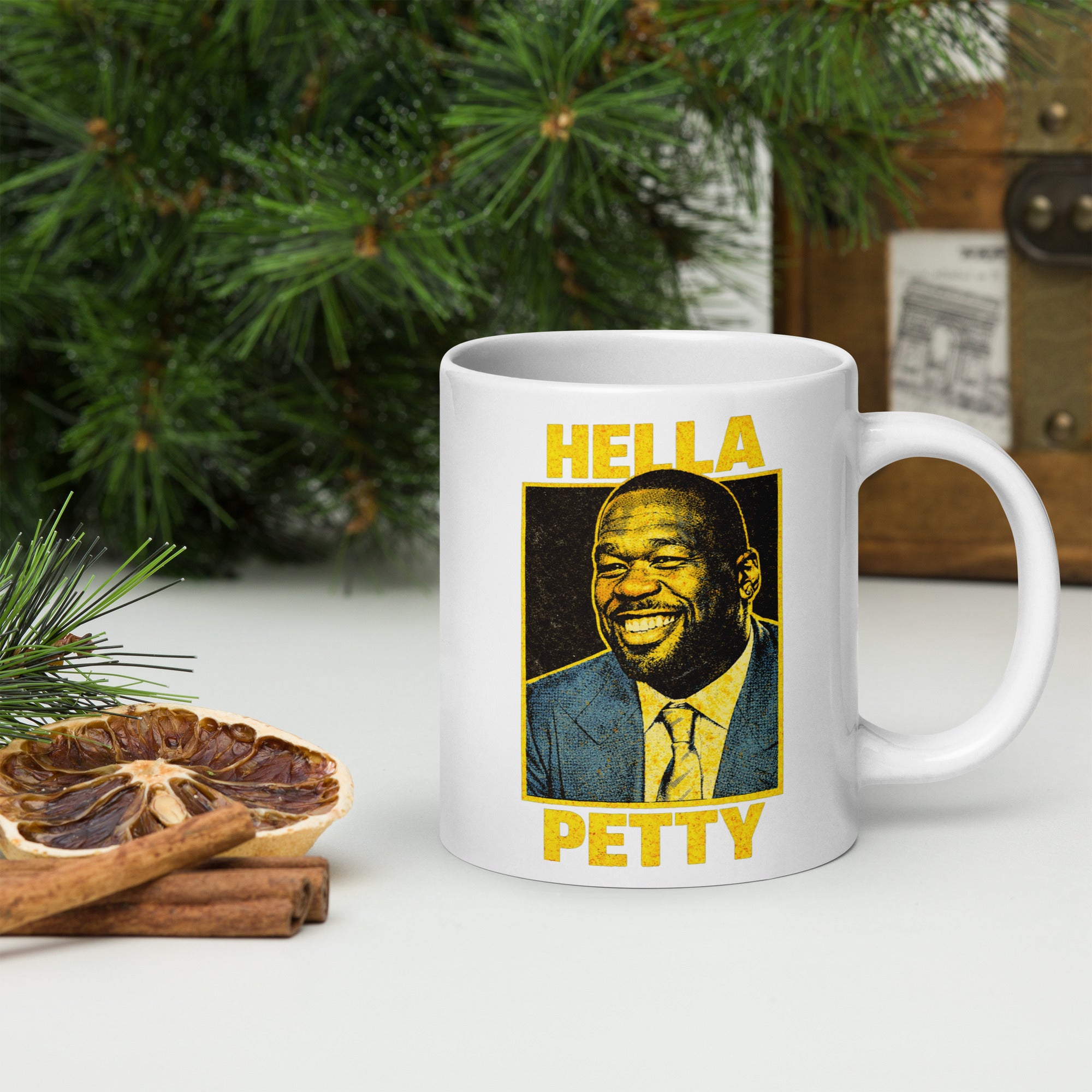 Hella Petty Coffee Mug – Funny Tea-Sipping Meme Mug – 20oz Savage Petty Cup – Sarcastic Pop Culture Gift Mug