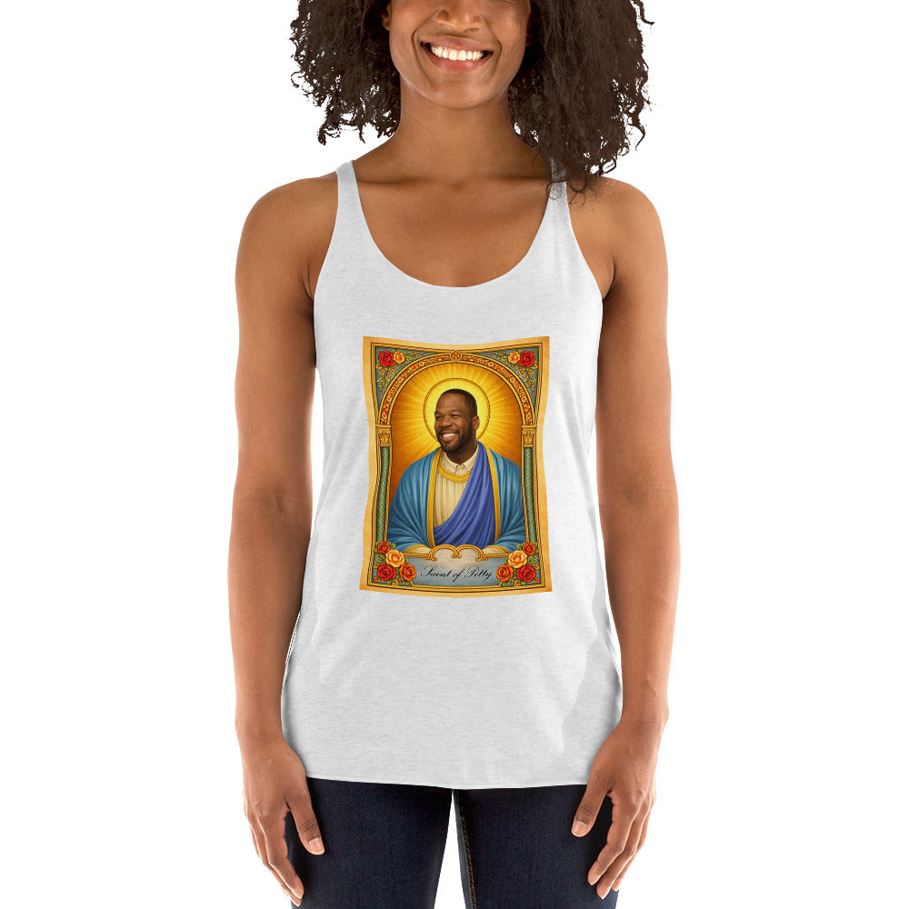 Patron Saint of Petty Women’s Tank – Funny Petty Meme Tank – Sarcastic Fitness Tank – Viral Pop Culture Graphic Tank for Women