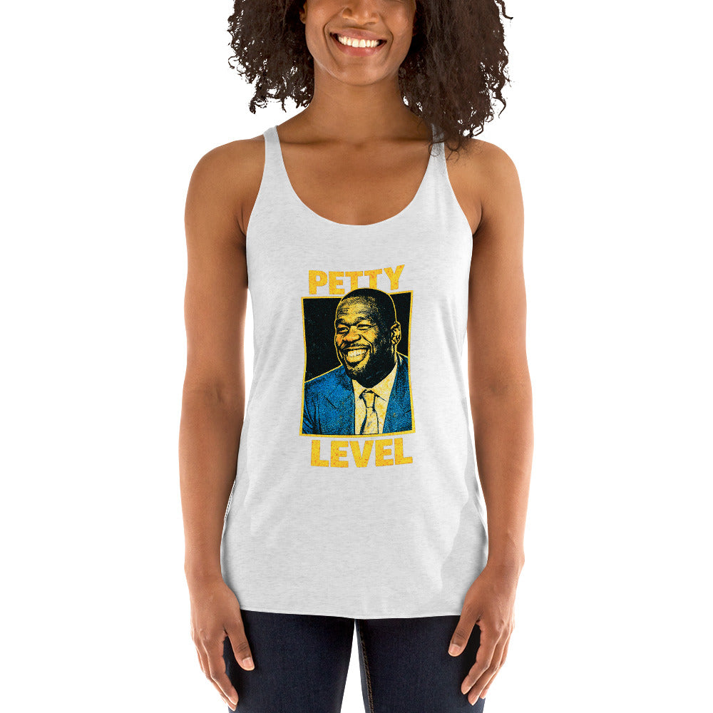 Petty Level Women’s Tank – Funny Petty Workout Tank – Savage Meme Fitness Shirt – 50 Cent Viral Tee for Her