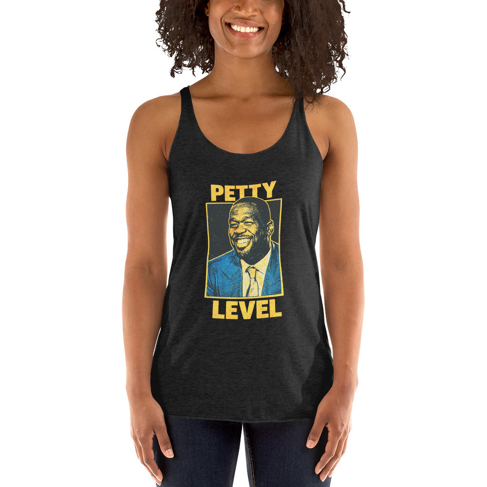 Petty Level Women’s Tank – Funny Petty Workout Tank – Savage Meme Fitness Shirt – 50 Cent Viral Tee for Her